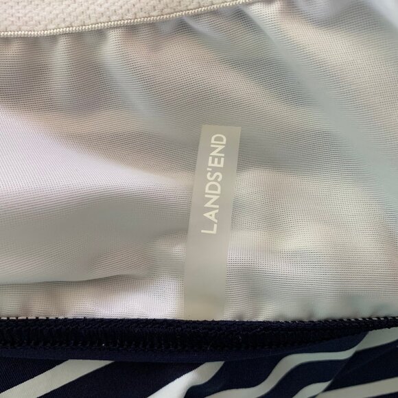 LANDS END Striped Swimsuit Tankini Top - Picture 3 of 6